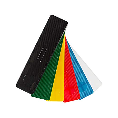 SILISTO Kunststoff Verglasungsklötze Set mehrfarbig 100 x 50 x 1-6 mm - 600 Stück - Abstandshalter - Ausgleichsplättchen - Kunststoffplatte - Made in Germany… von SILISTO