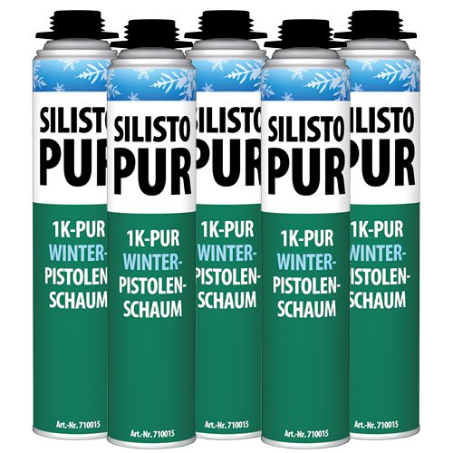 SILISTO PUR 1K WINTER Pistolenschaum 5 x 750ml bis -10°C verarbeitbar von SILISTO