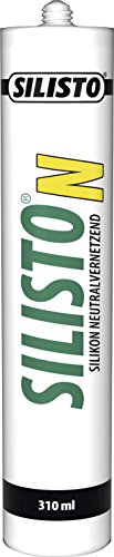 SILISTO Sanitär Silikon, Silikondichtstoff, Fugendichtstoff Neutralvernetzend, Bau-Silikon, Silicondichtstoff, Qualitätsdichtstoff Cremeweiß 310 ml von SILISTO