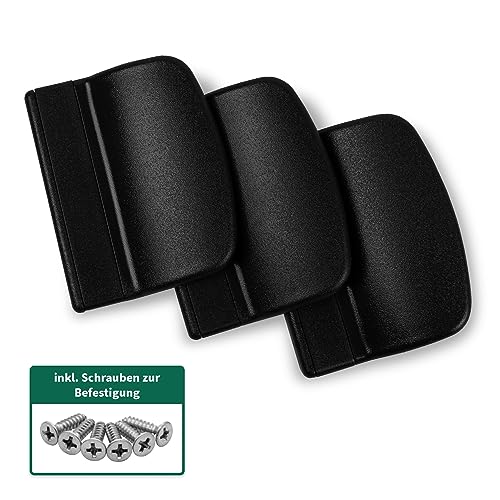 SILISTO Balkontürgriff außen 3 Stück inkl. Schrauben - Kunststoff Eckig Schwarz - Terrassentür Griff Ziehgriff SILISTO Balkontürgriff außen 3 Stück inkl. Schrauben - Kunststoff Eckig Schwarz - Terrassentür Griff Ziehgriff von SILISTO