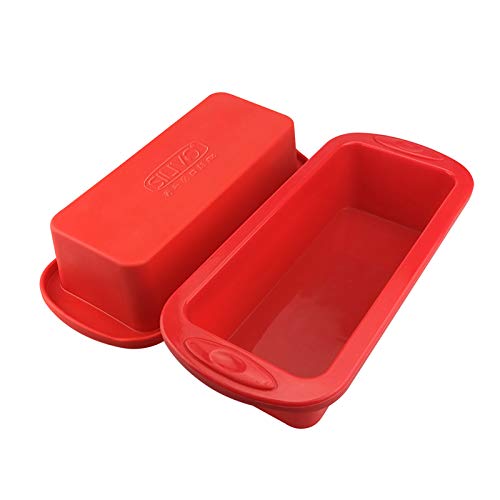 SILIVO Silikon Brotbackform und Kastenform - 2er Set Antihaftende Silikon Backform für Kuchen und Brote- 22x9x6cm SILIVO Silikon Brotbackform und Kastenform - 2er Set Antihaftende Silikon Backform für Kuchen und Brote- 22x9x6cm von SILIVO