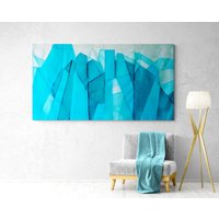 Wohnkultur Lichtdurchlässiger Wandbehang, Himmel Pojagi Kunst Wand, Corean Faser Vorhang, Blaue Bojagi Wandkunst Inspiriert Im Eisberg von SILKARTdesedamas
