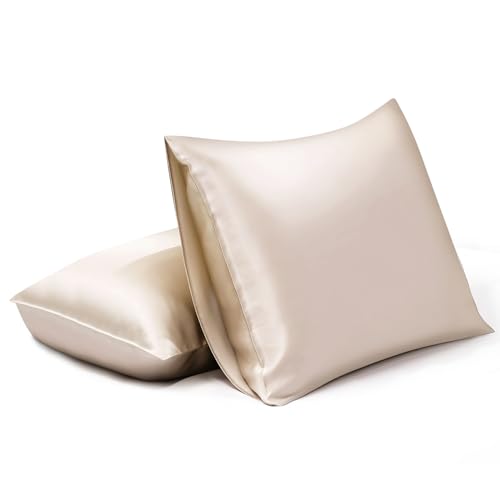 SILKTALE 19 Momme 100% Maulbeerseide Kissenbezug für Haar und Haut Hotelverschluss, 2Stk Beige 50x75cm SILKTALE 19 Momme 100% Maulbeerseide Kissenbezug für Haar und Haut Hotelverschluss, 2Stk Beige 50x75cm von SILKTALE