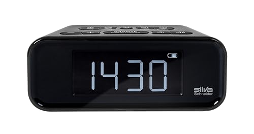 Silva Schneider UR 4200 BT Uhrenradio mit Akku, ohne Elektrosmog, Nachtlicht, 2 Weckzeiten, 4 Weckmöglichkeiten, Bluetooth, Display dimmbar von SILVA Schneider