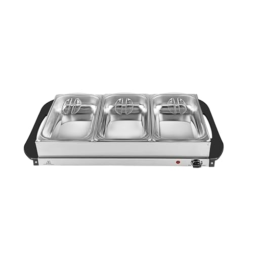 Stay Hot SH 4.1, XXL, 2-in-1 Buffetwärmer & Warmhalteplatte, 200 Watt, Ideale Lösung für Buffets, Partys und Familienessen, 7,5 L Kapazität von SILVA Schneider