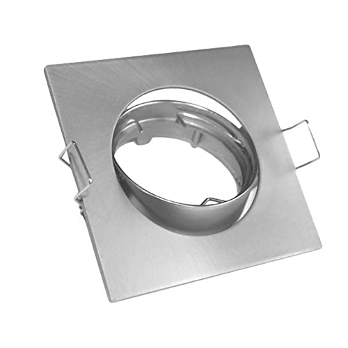 Quadratischer Kippring Nickel matt GU10 inklusive. von SILVER ELECTRONICS