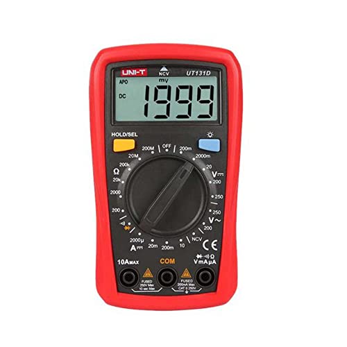 Silver Electronics - Multimeter (UT131D), Größe: Handfläche, manueller Bereich, Messbereich: Kapazität, Widerstand und Frequenz, Dioden- und Durchgangsprüfung, maximale Anzeige von 2.000 von SILVER ELECTRONICS