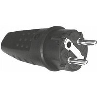 Silver Electronics - Netzstecker Schuko-Stecker IP44 gummi-farbe schwarz K16010 von SILVER ELECTRONICS