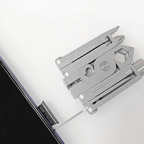 Multitool 19-in-1 Taschenwerkzeug mit Telefonständer, Drahtschneider, Flaschenöffner, Zange, Sechskantschlüssel, SIM-Kartenstift, Abisolierzange, Inbusschlüssel, Kastenöffner, Kreuzkopf, Lineal von SILVERHERO