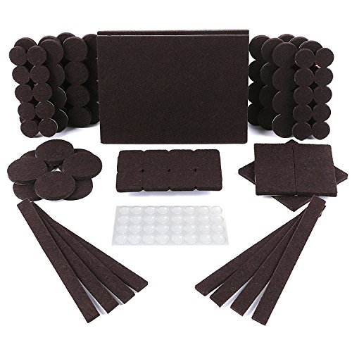 SIMALA filzgleiter, Filzgleiter selbstklebend & Anschlagdämpfer. Möbelgleiter mit starker Klebkraft, 5mm Dicker Filz selbstklebend für erhöhte Haltbarkeit (150 Pack Braun) von SIMALA