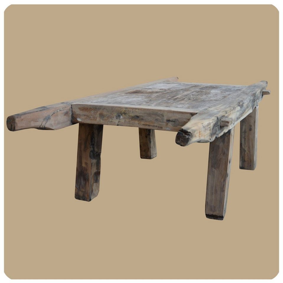 SIMANDRA Couchtisch Sitzbank (Einzelstück, 1 Tisch), gefertigt in Handarbeit, antik, absolutes Unikat von SIMANDRA