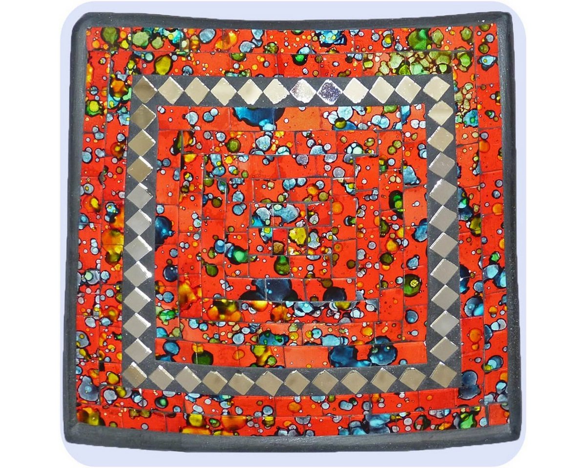SIMANDRA Dekoschale Mosaik Schale Quadrat mit Spiegel ca. 25 cm (1 Stück) von SIMANDRA
