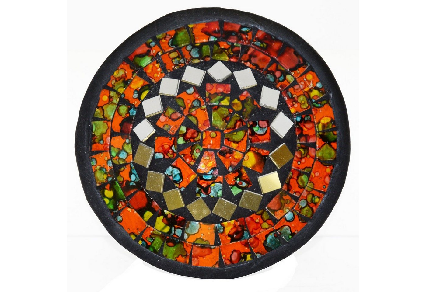 SIMANDRA Dekoschale Mosaik Schale Rund mit Spiegel ø ca. 12 cm (1 Stück) von SIMANDRA