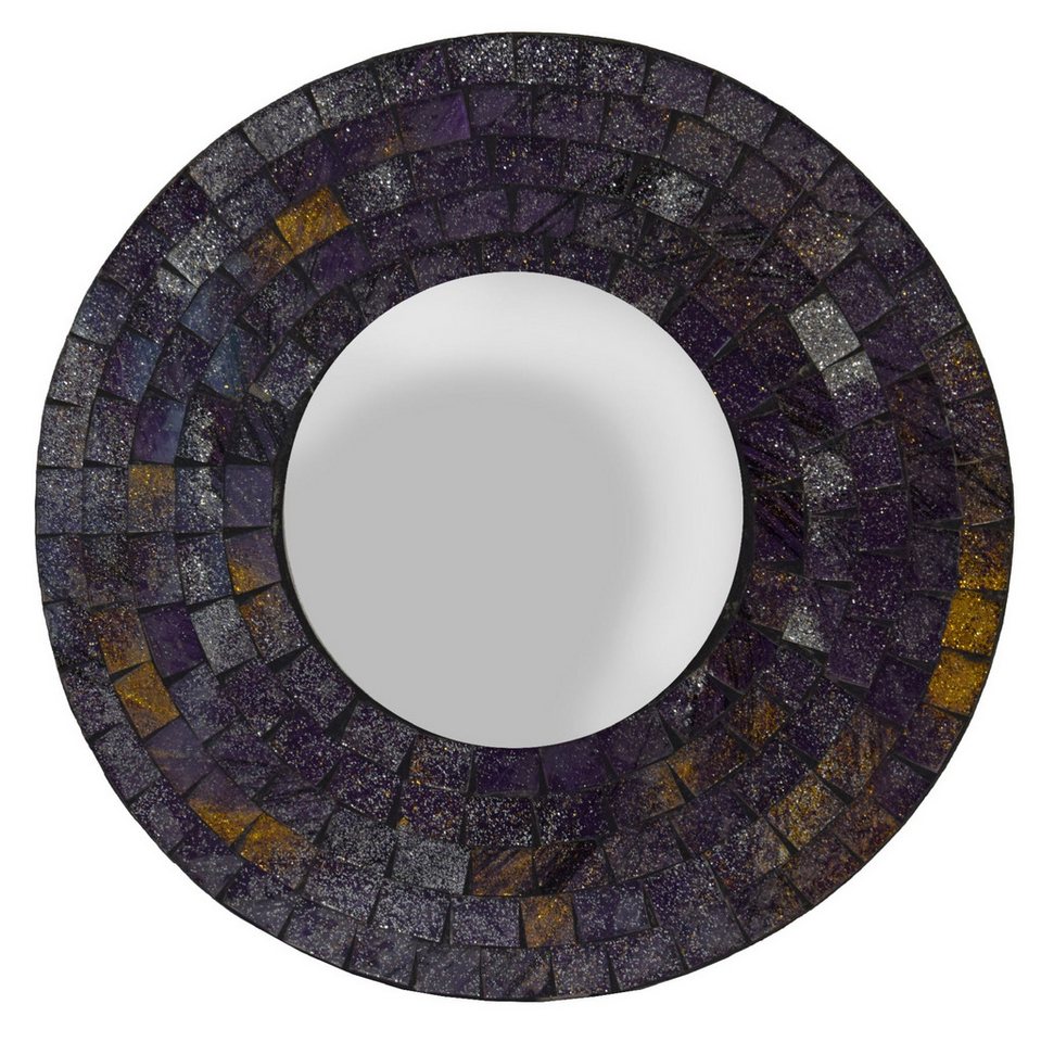SIMANDRA Rahmenspiegel-rund Farbenfroher Glitzer Retro Mosaikspiegel aus Indonesien – Ø 20 cm SIMANDRA Rahmenspiegel-rund Farbenfroher Glitzer Retro Mosaikspiegel aus Indonesien – Ø 20 cm von SIMANDRA
