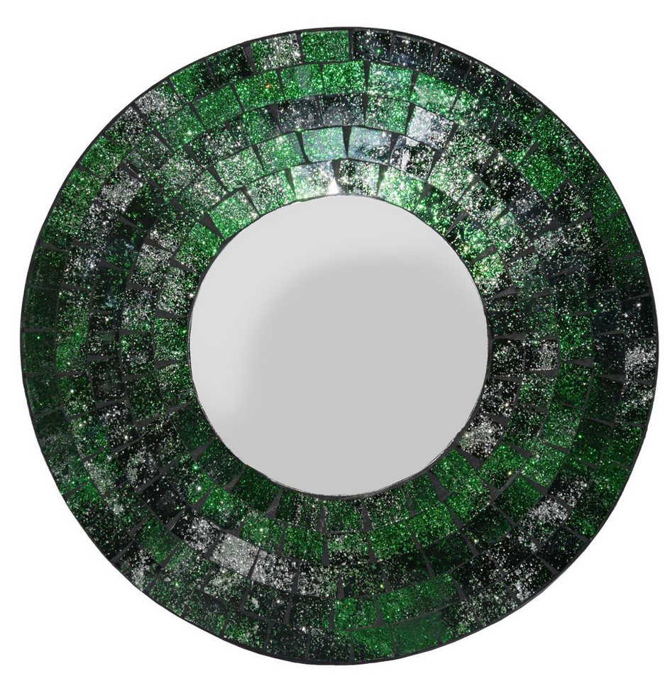 SIMANDRA Rahmenspiegel-rund Farbenfroher Glitzer Retro Mosaikspiegel aus Indonesien – Ø 20 cm SIMANDRA Rahmenspiegel-rund Farbenfroher Glitzer Retro Mosaikspiegel aus Indonesien – Ø 20 cm von SIMANDRA