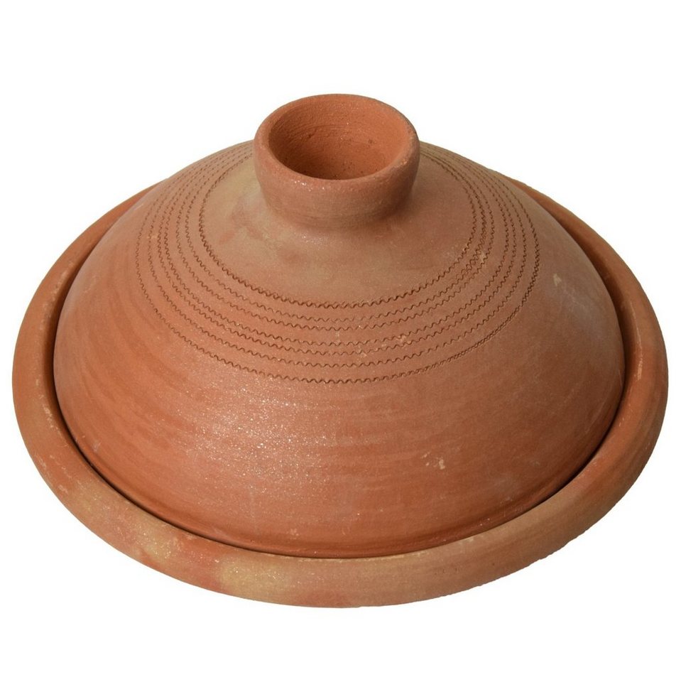 SIMANDRA Schmortopf Tajine I Tontopf zum Garen I unlasierter Schmortopf I ø 24 cm l, Ton von SIMANDRA