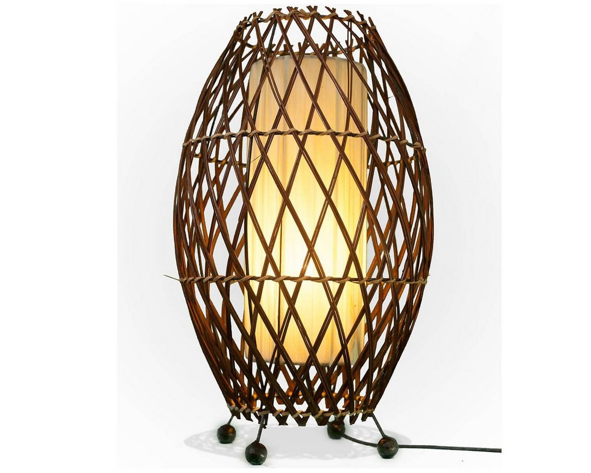 SIMANDRA Stehlampe Simandra Dekolicht, Ambilight, ohne Leuchtmittel, Tageslichtweiß, Warmweiß, 41 x 25 cm Balilampe aus Rattan & Stoff von SIMANDRA