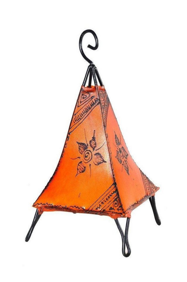 SIMANDRA Stehlampe marokkanische Lederlampe Pyramide Orient 35-38 cm, ohne Leuchtmittel von SIMANDRA