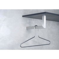Simausrom - Kleiderstange l Form Luna - Kleiderstange für Hutablage - Garderobenstange l Form 300x150mm, Edelstahl gebürstet von SIMAUSROM