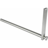Simausrom Kleiderstange L Form Uvea - Kleiderstange für Hutablage - Garderobenstange L Form 320x150mm, Edelstahl gebürstet von SIMAUSROM