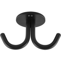 Simausrom - Zweifach-Haken Delta Höhe 59 mm, Breite 100 mm, Stahl schwarz Feinstruktur von SIMAUSROM