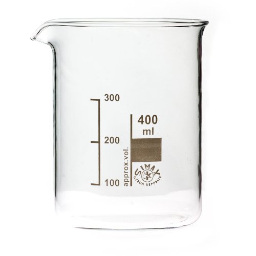 SIMAX Bechergläser, Becherglas 400 ml niedere Form, mit Ausguss, graduiert von SIMAX