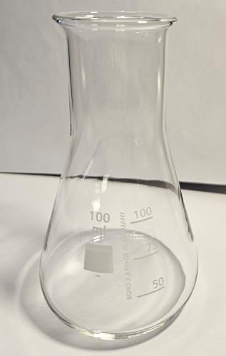 Erlenmeyerkolben Weithals 100 ml Boro 3.3 Glas Bördelrand Graduiert ohne Simaxaufdruck von SIMAX