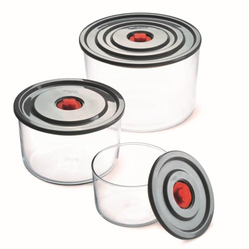 Simax 8593419250965 3-teiliges Vorratsdosen-Set mit Kunststoffdeckel, One size, transparent von SIMAX