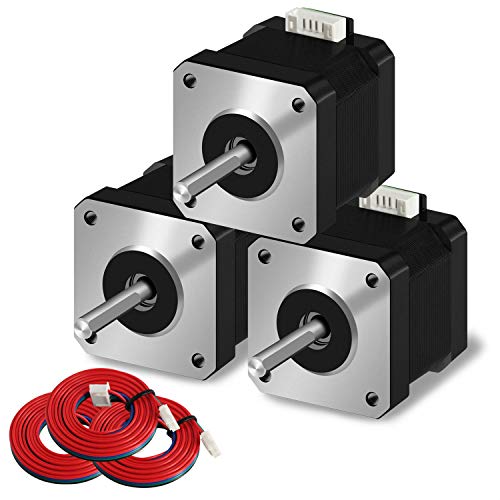 SIMAX3D Nema 17 Schrittmotor 42-40 (3 Stück/Pack) 1,5 A-3,8 V 2 Phasen 4 Drähte 1,8 Grad mit 39,3 Zoll Kabel für Creality CR-10 10S Ender 3 3D Drucker/CNC Extruder und Y-Achse von SIMAX3D