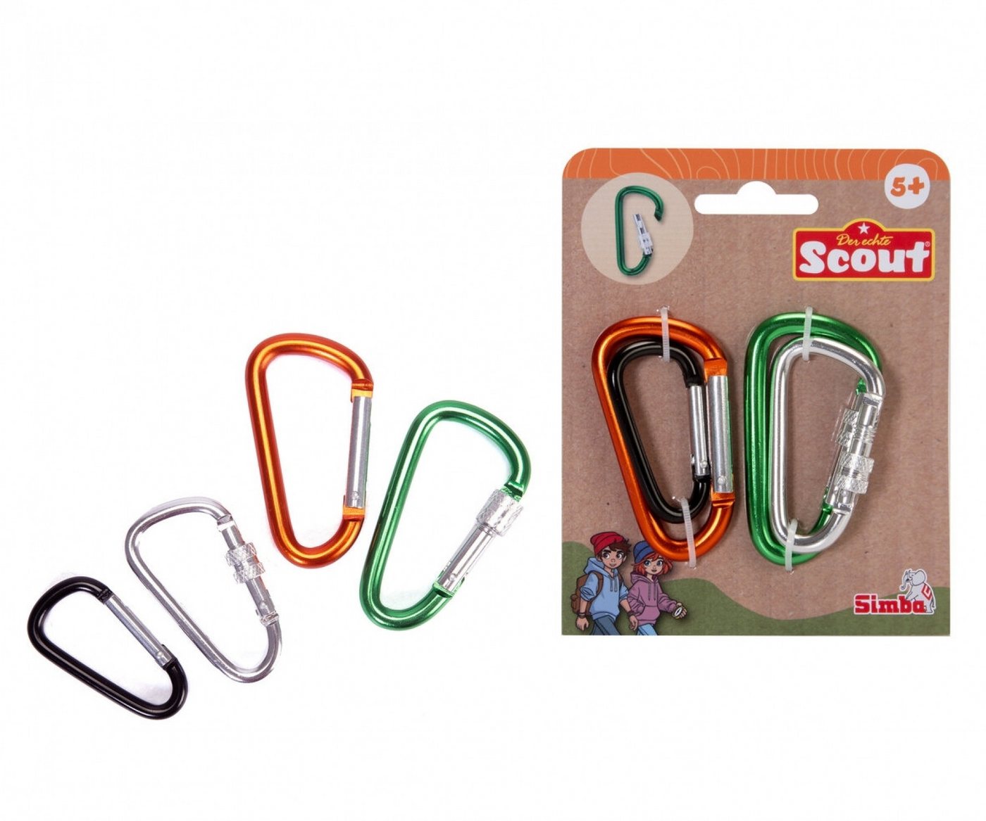 SIMBA Karabiner Outdoor Forschen und Entdecken Scout Metallkarabiner 4 Stück 109452711 SIMBA Karabiner Outdoor Forschen und Entdecken Scout Metallkarabiner 4 Stück 109452711 von SIMBA