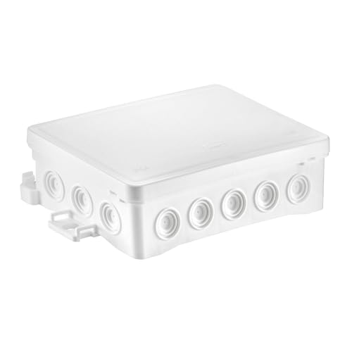 SIMET Anschlussdose 90 x 135 x 40 mm, halogenfrei, selbstverlöschend, UV-beständig, IP54, FASTBOX&HOOK mit Hakenadapter HNS, 1 Stück, weiß von SIMET