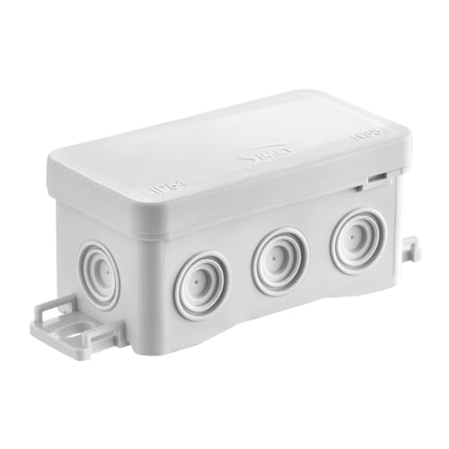 SIMET Anschlussdose NS8 FASTBOX&HOOK grau, Abmessungen 45 X 85 X 40 mm, halogenfrei, selbstverlöschend, UV, IP54, 1 Stück von SIMET
