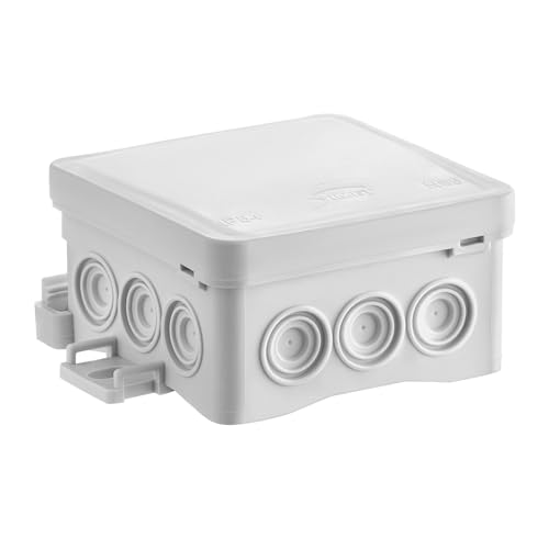 SIMET Wandabzweigkasten 75 X 75 X 40 mm, halogenfrei, selbstverlöschend, UV, IP54, FASTBOX&HOOK mit Hakenadapter HNS, 1 Stück, grau von SIMET