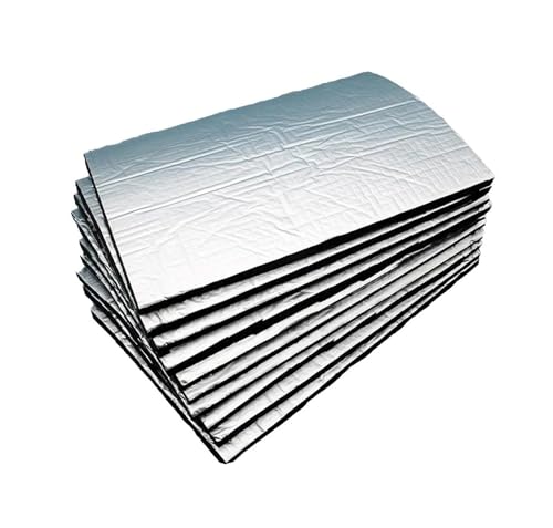Hitzeschild Auto Sound Deadener Wärmedämmung Matte Blatt UV Van Proofing Trittschalldämmung Haube Stille 5mm Motorwärmedämmkissen(10PCS) von SIMICASE