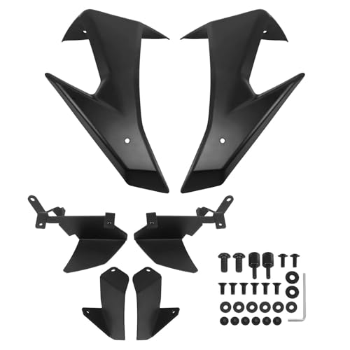 Spoiler & Flügel Für Suzuki Für GSX8S Für GSX 8S 2023 2024 2025 Front Downforce Spoiler Motorrad Frontal Sport Nackt Aerodynamische Verkleidung Winglet Aerodynamischer Flügelspoiler(Schwarz) von SIMICASE