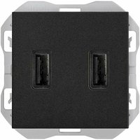 270 Dual a + a 3.1A USB-Ladegerät Smartcharge mattschwarz 20000196-098 - Simon von SIMON