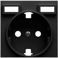Simon - 82 Konzept Basisabdeckung Schuko-Stecker 2 usb 2.1A Typ a mattschwarz 8200049-098 von SIMON