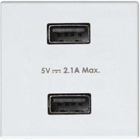 Doppel USB-Ladegerät 5V/DC 2.1A Typ A Buchse weiß Simon 27 Play von SIMON