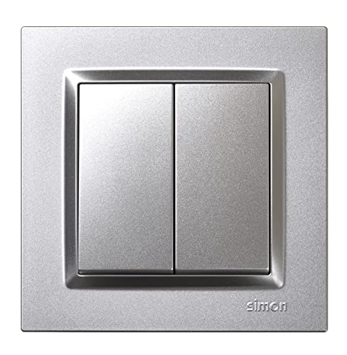 Doppelschalter aus Aluminium, SIMON 10 von Simon