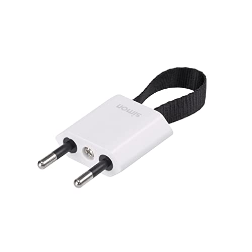 Simon Extra flacher Stecker mit Front- und Seitenausgang 10 A mit einfachem Entnahme-System. Simon Simon Extra flacher Stecker mit Front- und Seitenausgang 10 A mit einfachem Entnahme-System. Simon von Simon
