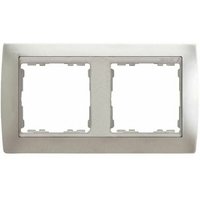 Simon - Rahmen 2 Elemente Aluminium matt Aluminiumsockel 82 82924-33 von SIMON