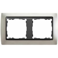Simon - Rahmen 2 Elemente Aluminium matt Graphit Sockel 82 82824-33 von SIMON