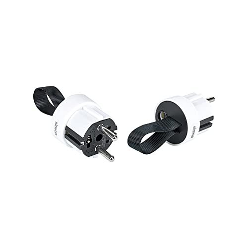 Simon Plug 16 A 250 V Stecker mit Erdung, mit Nylonband für bequemes und einfaches Ausstecken, Nylon, weiß, 0 Simon Plug 16 A 250 V Stecker mit Erdung, mit Nylonband für bequemes und einfaches Ausstecken, Nylon, weiß, 0 von Simon