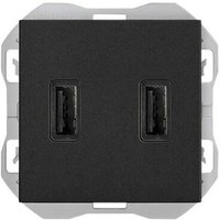 Simon - Doppeltes USB-Ladegerät 2,1A Typ a matt schwarz 270 von SIMON