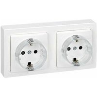 Simon - Steckdose 2P + tt Doppelmonoblock weiss 73 Loft 73433-50 von SIMON