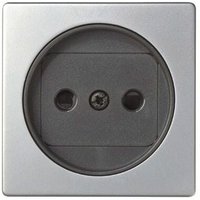 Steckerabdeckung 2P Aluminium + Graphit Simon 82040-33 von SIMON
