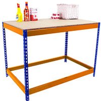 Simonrack Werkbank SIMONWORK BASIC 1 orange, blau 120,0 x 60,0 x 90,0 cm von SIMONRACK