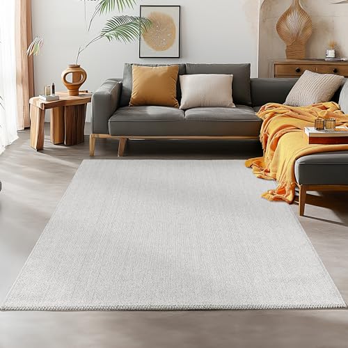 Eleganter Teppich Wohnzimmer Robuster, Melierter Schlingenteppich in Einfarbig mit Struktur, Modernes Cut-Loop Design Grösse: 160 x 230 cm, Farbe: Silber Eleganter Teppich Wohnzimmer Robuster, Melierter Schlingenteppich in Einfarbig mit Struktur, Modernes Cut-Loop Design Grösse: 160 x 230 cm, Farbe: Silber von SIMPEX