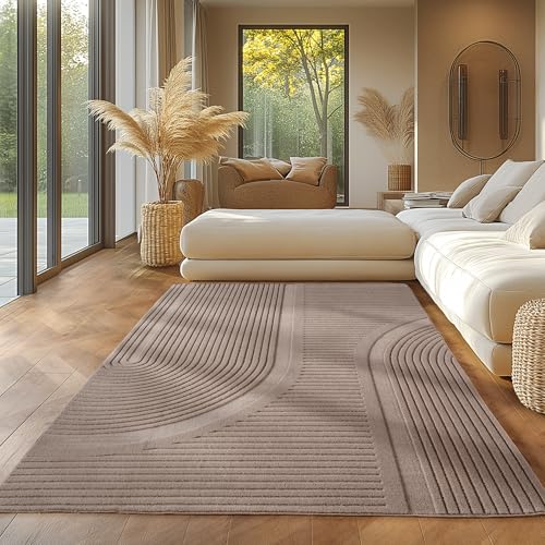 SIMPEX Einfarbiger Skandinavischer Boho Teppich Beige 120x170 cm, Waschbarer Deko Teppich mit 3D-Effekt, Pflegeleicht für Wohnzimmer & Schlafzimmer SIMPEX Einfarbiger Skandinavischer Boho Teppich Beige 120x170 cm, Waschbarer Deko Teppich mit 3D-Effekt, Pflegeleicht für Wohnzimmer & Schlafzimmer von SIMPEX