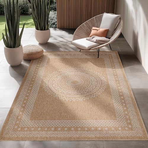 SIMPEX Outdoor Teppich, Vintage Design, Teppich Beige, 200 x 290 cm, Vintage-Stil, Küche, Balkon, Terrasse, Garten, Picknick SIMPEX Outdoor Teppich, Vintage Design, Teppich Beige, 200 x 290 cm, Vintage-Stil, Küche, Balkon, Terrasse, Garten, Picknick von SIMPEX